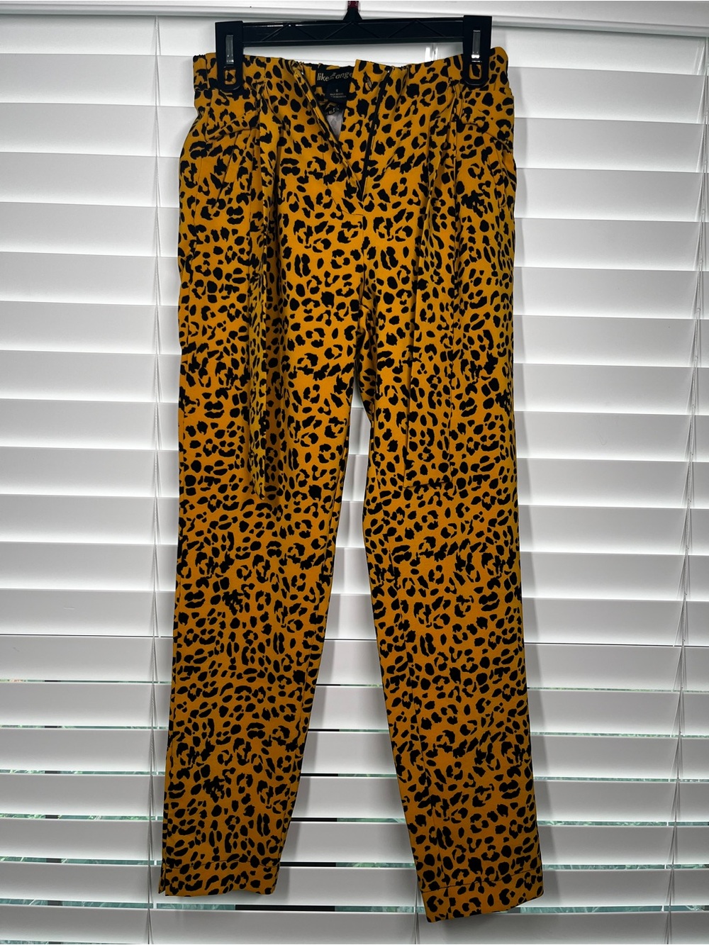 like an angel Mustard Black Leopard Print Straight Leg Pants